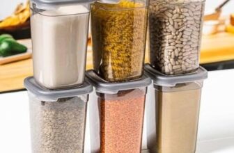 Sharuja Airtight Kitchen Storage Containers Set | 1200 Ml Transparent Food Storage Box For Pulses, Grains, Cereals, Dry Fruits | Leak Resistant, Bpa-Free, Freezer Safe, Stackable Containers (1)