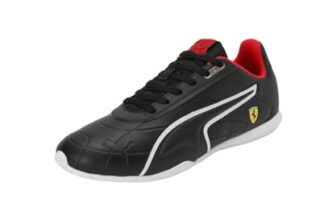 Puma Unisex-Adult Ferrari Tune Cat Black-Black-White Sneaker – 7 Uk (30805803)