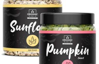 Organic Box Raw Pumpkin Seeds – 250G And Sunflower Seeds – 250G For Eating, Immunity Combo, Protein And Fiber Rich Superfood. Healthy Seeds, Pack Of 2 (Jar Pack) – Diwali Gift Pack