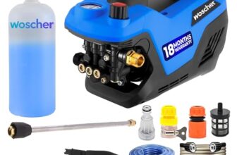 Woscher Car Washer High Pressure Gun Pressure Washer For Car, Car Washing Pump For Car, Bike And Home Use Cleaning |18 Months Warranty | 100% Copper Motor | 2400 Watts | 240 Bars |
