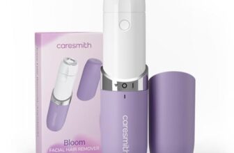 Caresmith Bloom Facial Shaver | Women’S Face Hair Remover | Upper Lip, Chin & Cheeks | Hypoallergenic Blades | 1 Aa Battery Included, Purple