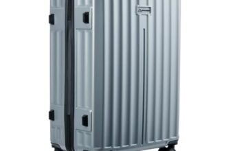 Move-Meant Roamify Medium Cabin Suitcase 66 Cm 8 Wheels Number Lock Poly Carbonate Silver Trolley Bag For Men & Women | 360 Degree Wheeling System Luggage | Trolley Bags For Travel