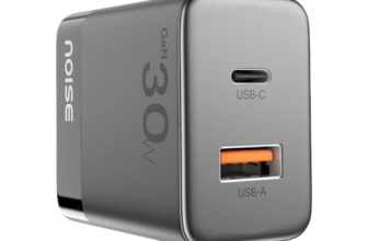 Noise Power Series 30W Gan Charger: 2 Ports (1 Usb-C Type, 1 Usb-A), Iphone 0-50% In 30Mins, With Globally Compatible, Supports All Iphones, Android Phones, Tablets (Black)