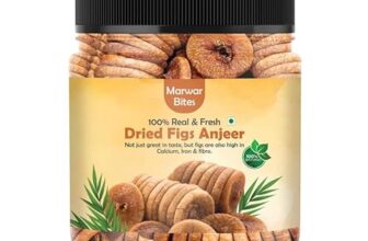 Marwarbites Premium Dried Afghani Anjeer 500Gm | Soft Juicy Figs Dry Fruit | No Added Sugar | Rich Source Of Fiber | Low In Fat | Healthy Snack Jar Pack