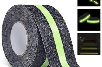 Druri Anti Slip Grip Tape,Non-Slip Traction Tapes With Glow In The Dark Reduce The Risk Of Slipping For Indoor Or Outdoor Stair Tread Step And Other Slippery Surfaces (2 Inch X 5 Meter) (Pk_1)