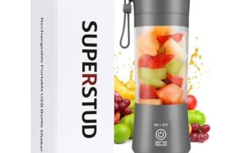 Superstud Blender Mixer Grinder || Portable Usb Blender Machine || Blenders For Smoothies And Juices || Smoothie Maker For Gym, Office, Kitchen || Juicer For Home (Greyrich)