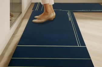 Superstud Kitchen Mats For Floor Anti Slip 2 Pcs Waterproof Kitchens Rugs Waterproof Standing Runner For Bathroom (120X40Cm, 40X60Cm)