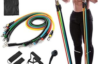 Dealsure 11 Piece Gym Power Resistance Band Set For Workout, Resistance Band For Exercise, Resistance Band For Pull Ups, Tricep, Legs, Rubber Tube With Door Anchor And Hook (Multicolor)