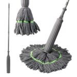 Superstud Moppers For Cleaning Floor 2 In 1 Dehydrated Floor Cleaning Mop Stick || Self-Wringing || Mopping Stick Microfiber Wet And Dry Mops For Home/Bathroom/Offfice/Kitchen – Grey Color