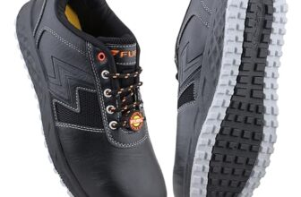 Fuel Gravix Safety Shoes For Men | Steel Toe Work Shoes With Anti-Slip Sole, Lightweight & Durable Industrial Safety Footwear (7Uk,Black)