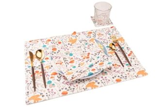 Spaces Essentials Splendor Kitchen Linen Set Of 12 100% Cotton | Napkins, Placemats, Coasters | Ideal For Gifting By Welspun, Multicolour