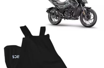 Amazon Brand – Solimo Bike Cover With Carry Bag Compatible With Matter | Water Resistant | Dustproof | Uv Protection (Black)