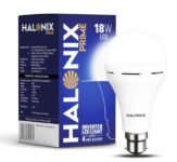 Halonix 18W Emergency Inverter Bulb | Rechargeable Emergency B22D Led Bulb For Power Cuts | Backup : Upto 4Hrs | Cool Day Light | Pack Of 1 | Rechargeable Emergency Light