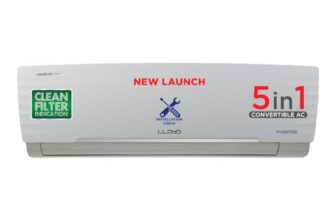 Lloyd 1.5 Ton 3 Star Inverter Split Ac (5 In 1 Convertible, Copper, Anti-Viral + Pm 2.5 Filter, White With Chrome Deco Strip, Gls18I3Fwagc)