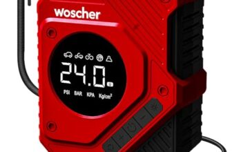 Woscherr Digital Tyre Inflator [Flagship Launch] For Car And Bike -150Psi, 801Db 12V Dc Car Air Pump For Car Tyre With Digital Tyre Pressure Gauge, All Inflatable | Led Light | 1+1 Years Warranty