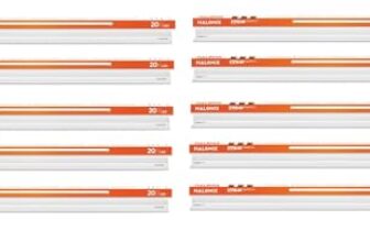 Halonix 20-Watt Led Batten/Tubelight | Streak Square 4-Ft Led Batten For Living Room & Bedroom | Cool Day Light, Pack Of 10