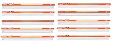 Halonix 20-Watt Led Batten/Tubelight | Streak Square 4-Ft Led Batten For Living Room & Bedroom | Cool Day Light, Pack Of 10