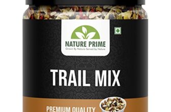 Nature Prime Healthy Trail Mix 500Gm – Almonds | Cashew | Raisins | Black Raisins | Pumpkin | Sunflower | Roasted Flax Seeds | Healthy Snack | Nuts And Dry Fruits (Jar Pack)