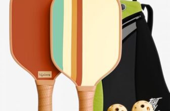 Lifelong Professional Pickleball Paddle Set| Fiberglass Surface|16 Mm Thickness| 4 Pickle Ball Balls|Paddle Cover Bag| Cushion Comfort Handle Grip|Durable Pickleball Paddle |Outdoor Game,Multicolor