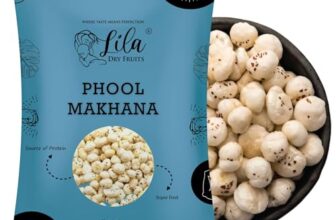 Lila Dry Fruits Makhana 200 Gm Fox Nuts Phool Makhaana Fit For Fasting Lotus Puffs Rich In Calcium Maintains Weight Healthy Snacks Ideal For Sabzi, Kheer, And Curries Perfect For Diwali Giftings