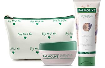 Palmolive Hydrating Face Care Combo With Beauty Pouch, Gel Facewash & Face Masque, Multani Mitti & Lavender Essential Oil, Suitable For All Skin Types, Combo Pack (100Ml + 100Ml)