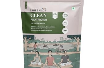 Truebasics Clean Plant Protein Powder Pea Protein Isolate (Chocolate, 1Kg) | 24G Protein Per Scoop