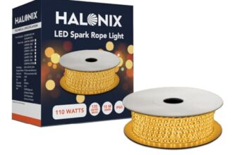 Halonix 10 Meter (33 Feet) Yellow Rope Light | Plug-N-Play | Waterproof | 1200 Bright Leds | Diwali Lights For Decoration For Home | Festive Light | Strip Light | String Light | Pack Of 1 (Yellow)