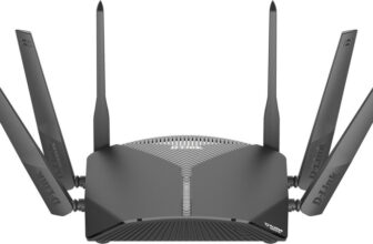 D-Link Dir-3060 Mesh Router 2.4 Ghz, 5 Ghz 3000 Mbps Wifi Speed Tri Band External Antenna Ethernet (Cable Broadband)(Black)