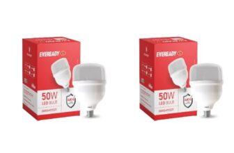 Eveready 50W Led Hammer Bulb | High Cri & High Efficiency | Energy Efficient | Mercury-Free | 4Kv Surge Protection | 100 Lumens Per Watt |Cool Day Light (6500K) B22D (Pack Of 2)