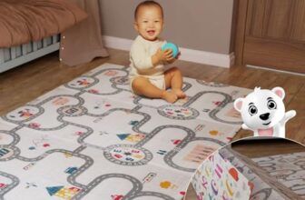 Lifelong Cuppy Extra Large Baby Folding Play Mat | Extra Thick Waterproof Foldable For Crawling & Playing | Travel Friendly & Large | Easy Clean, Soft Indoor & Outdoor Yoga | Non Toxic & Bis Approved