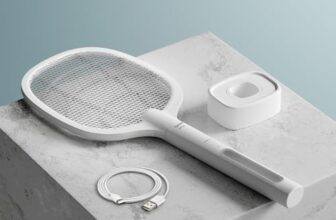 Lifelong 2 In1 Foldable Electric Mosquito Racket | Mosquito Killer Racket | Fly Swatter With Base Stand | Mosquito Trap & Uv Light | Base Type-C Charging | Rechargeable 1200Mah Battery | Mosquito Bat