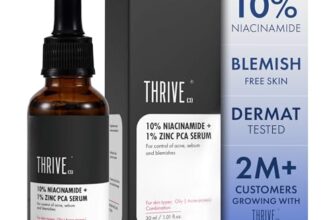 Thriveco Niacinamide Serum With Zinc Pca | Reduces Acne Marks & Blemishes | Minimizes Pores | Oil Control Face Serum For Oily Skin | For Men & Women | 30Ml