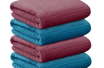 Story@Home Microfiber Hand Towel, Gym Workout Super Soft, Absorbent, Lightweight, Ultra Quick-Drying, Soft And Durable Travel Use 400Gsm- 60Cm X 40Cm-Combo, Pink Blue