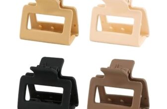 Gracious Mart Hair Clip For Women Thin Thick Curly Hair, Large And Small Matte Banana Clips – Strong Hold Nonslip Hair Claws – Various Sizes And Styles (Pattern 1)