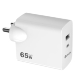 UNIGEN 65W GaN Charger Dual Port USB-C PD & USB-A Port Charger [Made in India] Compatible with iPad, MacBook Air/MacBook Pro, Chromebook, iPhone 16/15/14/13/12, Samsung Galaxy-White