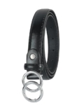 ZEVORA Women Leather Formal Belt(Black)