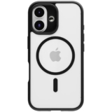 Totem Crystal Fusion Clear Case for iPhone 16 Back Cover Case | Compatible with Magnetic Charging- Premium Transparent Protective Cover with Enhanced Durability – Sleek and Slim Design | Black