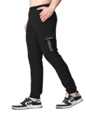 RynoGear Regular Fit Ultra Lightweight Dryfit Track Pant for Men (L,Black)