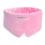 Boldfit Eye Mask for Sleeping Men Adjustable Super Soft Eye Mask for Sleeping for Women Sleeping Sleeping Eye Mask Blind Fold for Comfortable Sleep Travelling Sleeping Mask Sleep Mask Pad Large -Pink