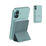 URBN 10000 mAh Stand Magsafe Power Bank with Foldable Stand | 15W Fast Wireless Charging | Strong Magnetic Hold | Type C Input/Output | Pass Through Charging | MagTag Ring Included | (Teal)