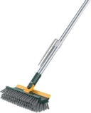 TEKCOOL Bathroom Cleaning Brush with Wiper Upgraded 4 in 1 Tiles Cleaning Brush Bathroom Brush with Long Handle 180° Rotate Bathroom Floor Cleaning Brush Bathroom Cleaning Accessories