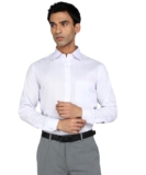 BTfash Men’s Solid Slim Fit Cotton Formal Full Sleeve Shirt (White,38)