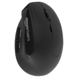 amazon basics Ergonomic Mouse, 2.4 GHz Mode, Wireless Optical Mouse, DPI Adjustable [800, 1200, 1600, 2400], 6D Buttons, Compatible with PC, Mac, Laptop – Black(Non Rechargable)