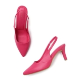 Marc Loire Women’s Slip on Casual Pink Solid Pumps Heels,3