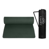 LiveEZ Anti-Skid Lightweight With Perfect Grip Eva Yoga Mat For Men And Women With Carry Bag (10Mm,Bottle Green Color), Blue-Green