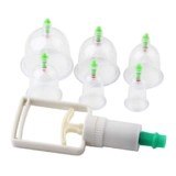 Anadi Hijama Cupping Kit Massage Cans Cups Cupping Kit Massager Body Suction Pumps Set 6 Pcs, Portable Body Relaxation Massage Manual Therapy Kit Cupping Cups for Pain Relief