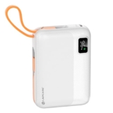 LAPCARE Rapid 10000mAh Powerbank | 22.5w PD Fast Charging | in-Built Type-C PD & iPhone Charging Cables | USB and Type C Ports | Multi Layer Protection | Ultra Compact Portable Design (Made in India)