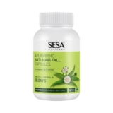 SESA Ayurvedic Anti-Hair Fall Capsules – Hair Fall Control in 15 DAYS – Bhringraj & 8 Herbs – 100% VEG, 60 Caps