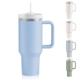 Insulated Tumbler with Lid and Straw 1200ml Travel Mug Leakproof Double-Walled Vacuum Sealed Thermal Cup for Hot & Cold Drinks, beverage, Reusable Coffee Mug for Office Gym Outdoor ( Multicolor )