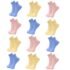XJARVIS Malibu Ankle Socks for Women & Girls – Soft Cotton Comfort, Breathable & Stylish– Ideal for Everyday Wear, Casual, Sports, Running, and Gym (Pink/Blue/Yellow, Pack 12)